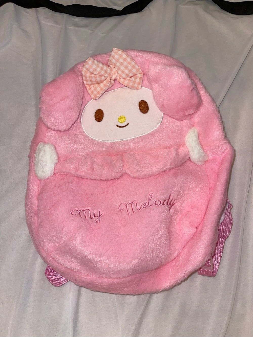 Sanrio My Melody Plush Pink Backpack